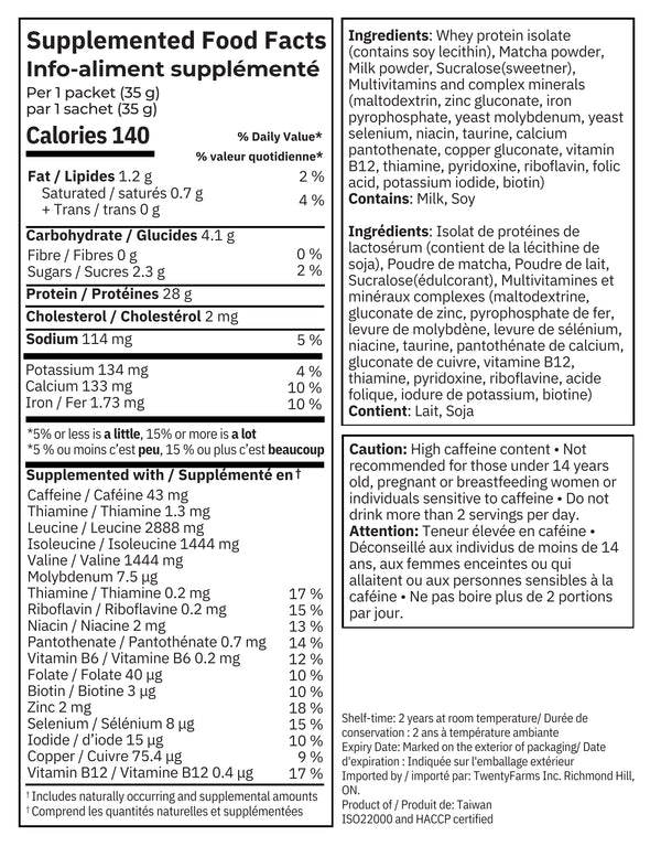 Matcha Whey Protein Isolate