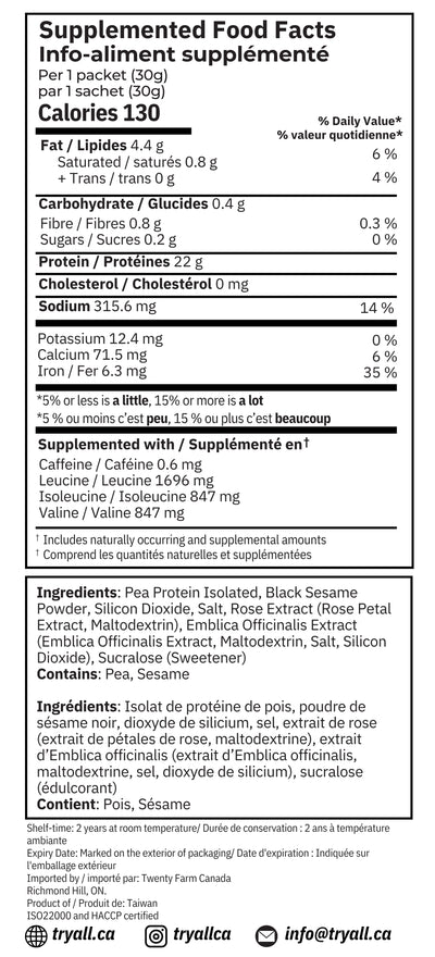 Sesame Milk Pea Protein Isolate