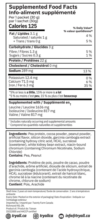Peanut Cocoa Pea Protein Isolate